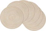 Round Braided Cotton Polyester Placemats, Heat Resistant Washable For Dining! New. Price: $23.99.