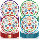 120 Pcs Mexican Plates 7 Inch Disposable Fiesta Dessert White Mandala ... New. Price: $47.99.