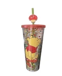 Disney Winnie The Pooh Mushrooms Cold Cup 24OZ Straw Silver Buffalo Nwot New. Price: $13.60.