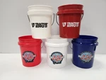 Rural King Red, White & Blue + Tractor Supply Mini Buckets 5 Pack New. Price: $26.99.