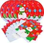 Gatherfun Christmas Party Supplies Snowman Disposable Paper Dinner New. Price: $51.25.