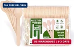 Antetok Wooden Cutlery Spoons - 100 Pack Disposable,bio New. Price: $13.47.