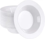 Setup 12 Oz. - 50 Piece White Plastic Bowls, Disposable Soup Pr New. Price: $38.00.