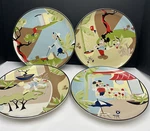 Disney Direct Abstract Design Characters Dinner Plates Used. Price: $58.99.