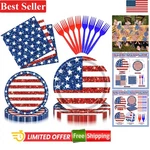 Complete 100 Pcs 4TH Of July Party Set - Glitter Plates, Forks & Napkins 25 New. Price: $24.99.