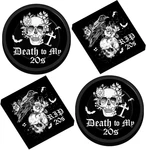 Qyeahkj 48PCS Dead To My 20S Birthday Decorations 30TH Party Paper Plat New. Price: $15.75.