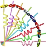 24PCS Race Car Themed Twisty Reusable Straws For One Size, 8COLOR New. Price: $22.85.