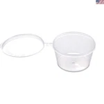 2 Oz. - 100 Sets Disposable Plastic Portion Cups With Lids, Stackable Airtig... New. Price: $36.18.