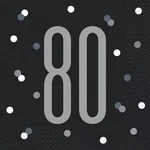 Glitz Party 80TH Birthday Disposable Paper Luncheon Napkins - 1/2", 16 Counts New. Price: $12.87.