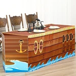 Oudain 72 X 30 Inch Pirate Party Tablecloth With Prow Cardboard Ship... New. Price: $58.36.