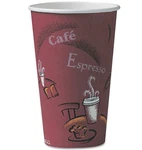 Solo OF16BI0041 Oz. Paper Bistro Design Hot Drink Cups - Maroon (300/CT) New. Price: $52.20.