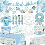 Baby Decorations For Boy,blue With Love Party Plate,napkin,cu New. Price: $42.29.