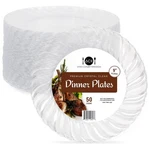 Aya's Cutlery Kingdom 50 Clear Plastic Plates 9 Inch - Pack, New. Price: $40.99.