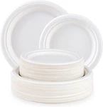 120 Pack Compostable Paper Plates 9 Inch And 7 Heavy Duty Disposable New. Price: $30.55.