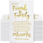 Hotop 100 Packs Wedding Napkins & Mrs Dinner 12.99 X 15.75 Inches, Gold New. Price: $31.99.