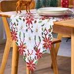 Christmas Table Runner By Joyin 70X15 Festive Embroidered Holly Leaf Design New. Price: $9.00.