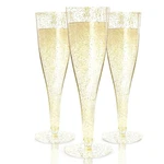 Prestee 24 Plastic Champagne Flutes - Gold Count (pack Of 1), Glitter New. Price: $41.39.