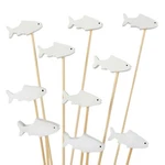 Bamboomn White Fish Cocktail Appetizers Toothpick Stirrer Stick New. Price: $13.62.