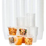 Bulk Disposable Souffl Or Gelatin Shot Cups W/lids, Clear Plastic 5.5 Oz New. Price: $11.98.