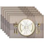 Aofmee Placemats, Set 6, Heat Resistant Gold New. Price: $24.64.