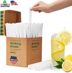 Plastic Straws 500 PCS-7.8" Long Individually Wrapped Clear Disposable Drinkin New. Price: $19.98.
