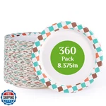 Focusline 360PACK Paper Plates 8.375 Inch, Disposable Bulk Co New. Price: $55.99.