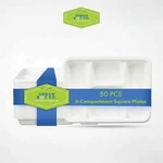 Urban Box 6-COMPARTMENT Meal Trays, Heavy-duty, Unique Design Plates, 50 Pack New. Price: $20.99.