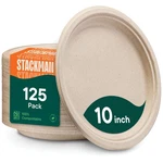 Paper Plates, 100% Compostable Heavy Duty Disposable Inch 125-PAC... New. Price: $46.32.