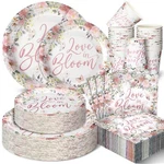 250 Pcs Love Bloom Bridal Shower Plates Napkins Sets 9'' Dinner Pla... New. Price: $42.39.