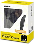 Black Plastic Knives, Heavy Duty Disposable New. Price: $16.89.