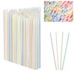 300PC Plastic Straight Straws Disposable Assorted Colors Striped 9" Drinking Bar New. Price: $8.76.