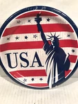 Party Creations Patriotic Usa Paper Plates 8-6 7/6" Dessert Statue Of Liberty New. Price: $7.66.