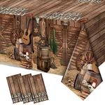 Western Cowboy Party Tablecloths 3 Pack 54 X 108 Inches Disposable Decorations New. Price: $13.09.
