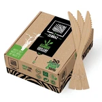2ZEBRAZ Bamboo Cutlery Set 100 Disposable Knives Reusable Smooth Flatware... New. Price: $26.79.