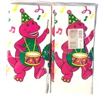 Barney & Baby Bop Birthday Party Table Cover 54"X102" Hallmark Plastic Leakproof New. Price: $15.99.