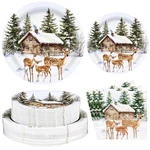 Homlouue 200 Pcs Christmas Paper Plates And Napkins, Merry Tree Elk... New. Price: $32.74.