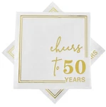 Ottin White Gold Cheers To 50 Years Cocktail Paper Napkins, 5X5 Inches, Co... New. Price: $19.86.