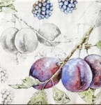 Ihr Ideal Home Range 20 Ct. Delicious Plums 3PLY Lunch Napkins Party Decoupage New. Price: $12.50.
