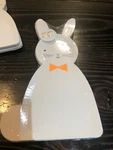 Meri Easter "bunny" Shape Paper Plates 12 Count Designee In Uk Free Ship New. Price: $12.00.