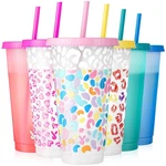 Meoky 6 Pack 24OZ Color Changing Cups With Lids Straws Bpa Free Tumblers New. Price: $21.21.