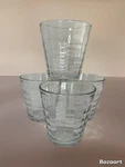 Lot Of 4 Duralex Prism 6 Ounces Clear Glass Tumblers Made In France Used. Price: $56.00.