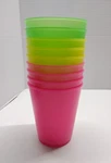 Pcs Reusable Coloured Plastic Drinking Cups Party Tableware, 19 Oz Used. Price: $8.99.