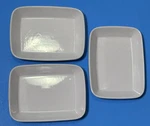 Pfaltzgraff Northwest Airlines 6" Snack Serving Tray Dish Set Of 3 + Bonus Used. Price: $19.95.