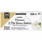 Member's Mark Ultra Premium 3-PLY White Dinner Napkins Choose Your Count New. Price: $26.99.