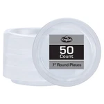 Clear Solid Color Premium Heavy Weight Plastic Appetizer Plate (7") 50 Count ... New. Price: $21.07.