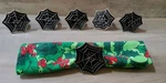 Spiderweb Halloween Set 6 Metal Napkin Rings Holders Black Silver Dining Decor Pre-owned. Price: $29.99.