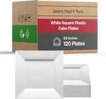 Smarty Had Party 120 Disposable Plastic Dessert Plates, Fancy Square White New. Price: $64.34.