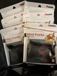 6 Packs Of Jacent Culinary Elements Black Mini Forks 48CT Pearlized Plastic New. Price: $19.99.