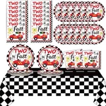Two Fast Birthday Party Supplies Serves 24 Race Car 2ND Paper Plates Na... New. Price: $15.24.
