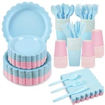 Xiangqu 350 Baby Gender Reveal Plates And Napkins, Pcs, Pink+blue New. Price: $44.83.